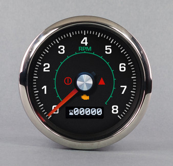M-102 GREEN TACHOMETER 8K 3-7/16"