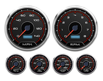 CFR RED 6 GA KIT 4-3/8 SPEEDO AND TACH