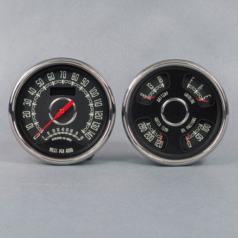 47-53 GM Truck package Woodward Speedo/Tach & Quad - New