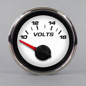 PERFORMANCE 2-1/16" VOLTMETER WHT