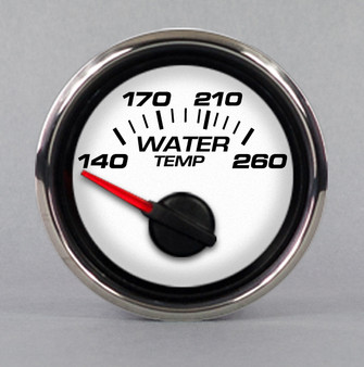 PERFORMANCE WATER TEMP 320F* W/ SENDER WHT  2-1/16"