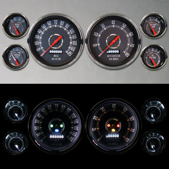 WOODWARD SERIES BLACK 6 GA KIT 4-3/8 SPEEDO AND TACH 