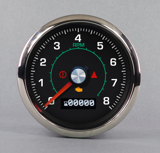 M-102 GREEN TACHOMETER 8K 3-7/16"