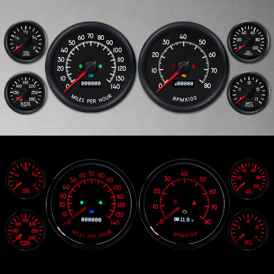 AVIATOR  6 GA KIT 4-3/8 SPEEDO AND TACH