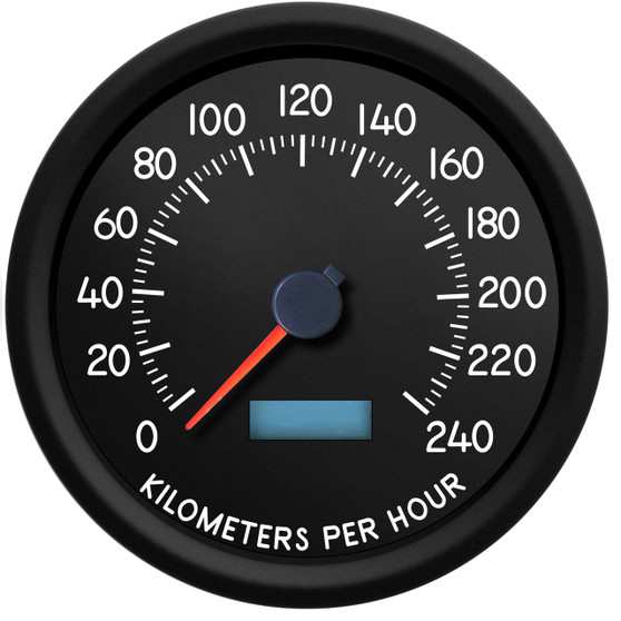 military style electronic speedometer kph km/h