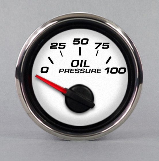  PERFORMANCE OIL PRESSURE 100 PSI W/ SENDER WHT 2-1/16"