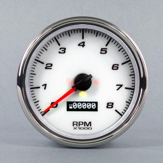 4-3/8" TACHOMETER 8K WHT