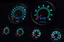 retro muscle led lighting gauges green