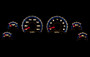 led gauges overlay custom mustang dash gauge cluster