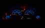 jeep wrangler jk dash gauge cluster custom LED lighting color blue