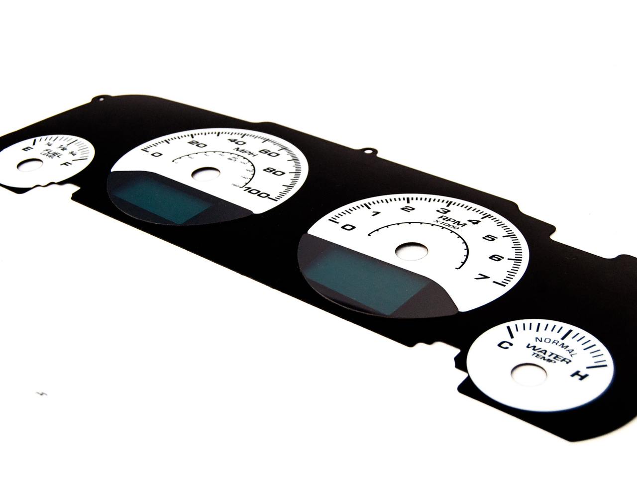 Jeep Wrangler JK custom aftermarket dash gauges overlay LED color