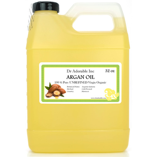 Dr Adorable - 32 oz - Argan Marrakesh Oil UNREFINED - Organic Cold Pressed