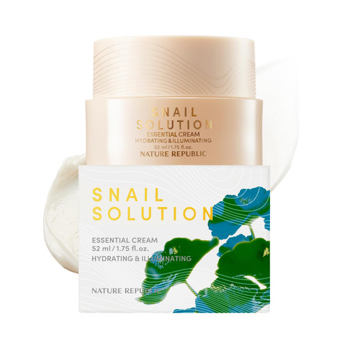 Nature Republic Snail Mucin Cream | Hydrating Korean Moisturizer for Repair & Glow, K-Beauty Skincare, Anti-Aging Facial Cream, 52mL / 1.75 Fl.Oz