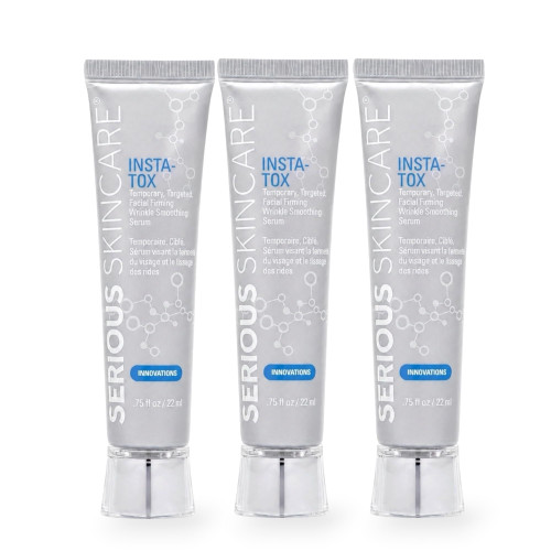 Serious Skincare INSTA-TOX Instant Wrinkle Smoothing Serum .75 Oz 3-Pack