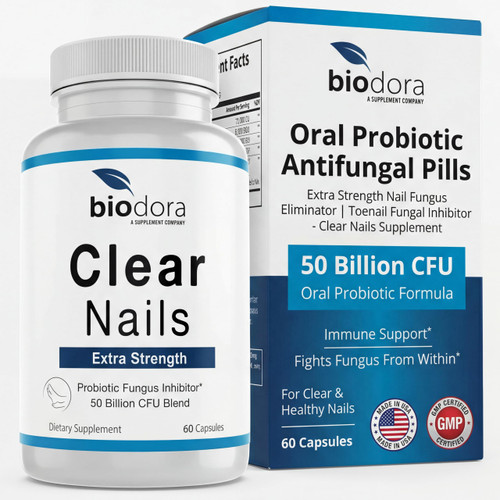 Biodora Probiotic Antifungal Pills - Extra Strength Nail Fungus Eliminator