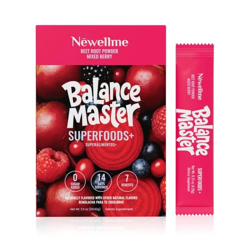 NEWELLME Super Red Food Powder, Supports Blood Pressure, Benefits Leg Veins, Heart and Blood Vessel Health, Extracts of Beetroot, Etc. (14 Bottles per Box)
