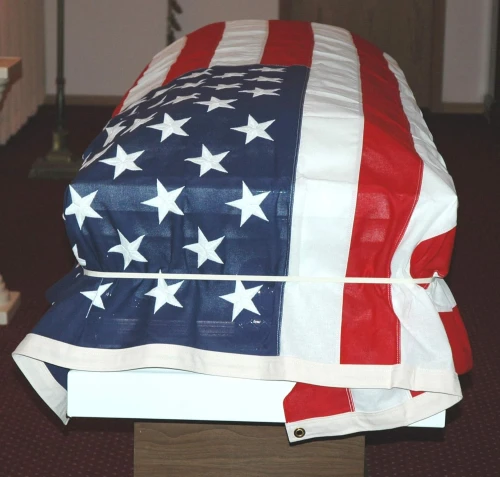 off White Adult Casket Flag Band for Military Funerals