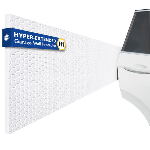 H1 Garage Wall Protector for Car Door, Trimmable Foam Padding, Curved Walls