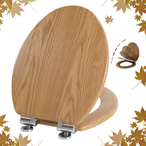 Slow Close Wood Toilet Seat, Quick-Release (Elongated, Original style)