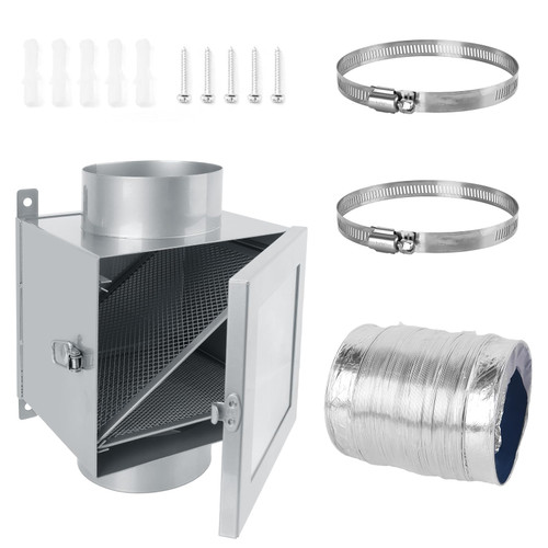 Dryer Duct Lint Trap, Indoor Dryer Vent Kit, Secondary Lint Trap (Metal)
