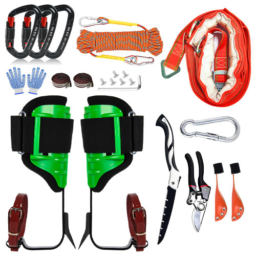 Tree Climbing Gear, Tree Climbing Spikes, with Adjustable Tree Climbing Equipment Set
