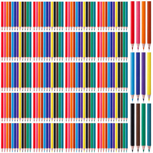 Fuyoooo 1000 Count Mini Colored Pencils Bulk, 12 Colors Pre-sharpened 3.5'' Short Colored Pencils, Prizes Gift Easter Basket Stuffers for Party Favors Art Birthday Supplies Painting Drawing Sketching