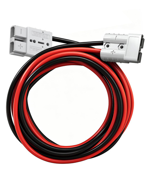 IZTOSS 50A Anderson Connector Plug with 6AWG Cable for 6 to 12 Gauge Cable Battery Quick Connector Forklift Plug Wire Trailer Power Storage Power Harness One to One Power Forklift Charging Connector