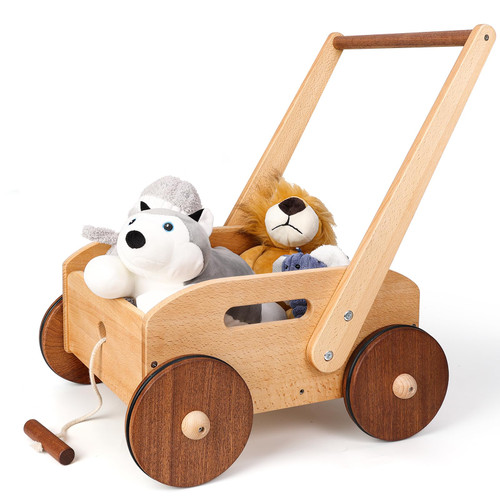 Woodtoe Wooden Baby Walker, Adjust Speed Learning Walker, Baby Push Gifts
