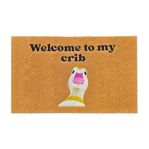 “Welcome to My Crib” Doormat, 18 x 30 Inch Funny Goose Door Mat