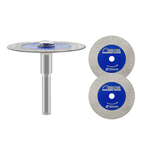SHDIATOOL 2 Inch Diamond Glass Cutting Disc 3PCS, 50mm Mini Saw Blades