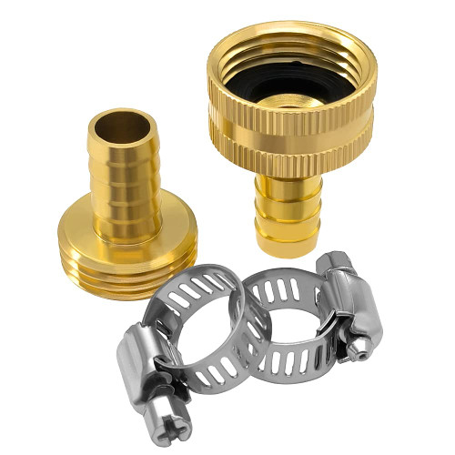 Hooshing 1/2" Garden Hose Repair Kit, Male and Female Hose Mender Connector