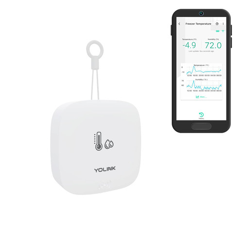 YoLink Smart Outdoor Temperature & Humidity Sensor, Hygrometer, Thermometer, 1000' Long Range, 2 Years Battery Life, Emails, Text/SMS, App Alerts, Alexa, IFTTT Integration. Hub Required!
