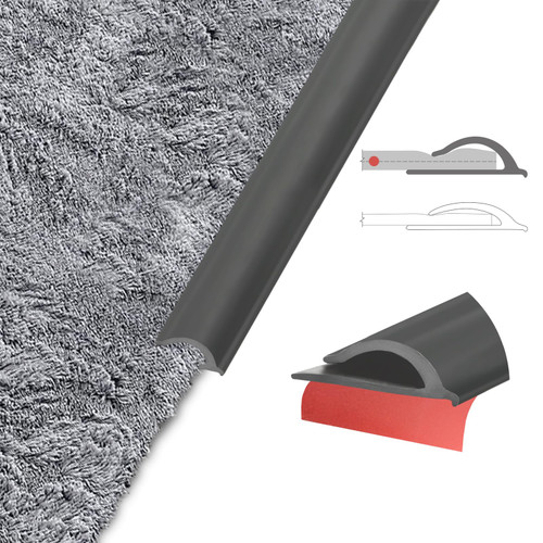 Carpet Edge Trim Binding Rug Protector for Thick Rugs Black 20Ft