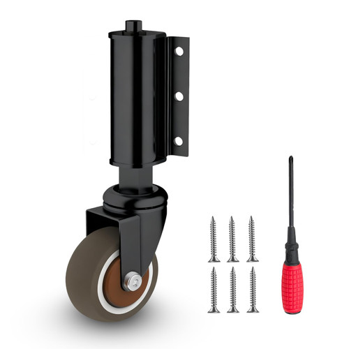2 Inch Small Gate Wheels for Wooden Gate, Silent Spring-Loaded Gate Wheel with TPR Tire, 360° Free Rotation with 80lbs Capacity, Anti Sag Wheel for Gate, Anti-Slip Door Caster for Smooth Operation