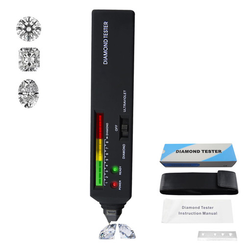 Professional Diamond Tester Pen with UV Light High Accuracy Gemstone Selector for Jewelers, Novice, and Experts Portable Electronic Jewelry Detective Tool