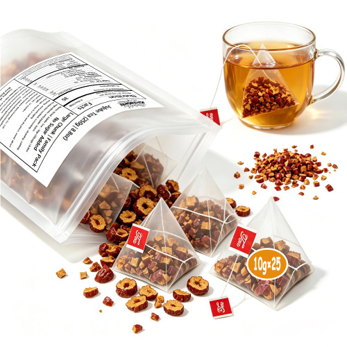 KachiKachi Dried Jujube Red Date Tea Bags, 10g × 25 Bags