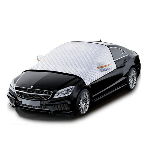 Aiwi Space 5-Layer Larger Covering Windshield Cover, UV Heat Insulation Sun Shade Cover, All Season Snow Ice Waterproof Hail Windshield Cover for Universal Sedan (Size L)