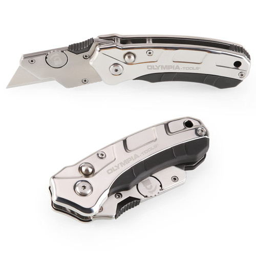Olympia Tools 33-125 Turbofold Stainless Steel Utility Knife
