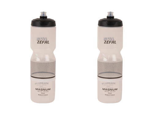ZEFAL Magnum Large Capacity, Cycling and Sports Water Bottle, BPA Free, Soft Water Bottle – Translucent, 975 ml, Pack of 2