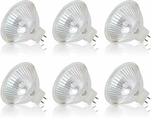 Simba Lighting Halogen MR16 20W 12V Light Bulbs, GU5.3 Base, 2700K, 6 Pack