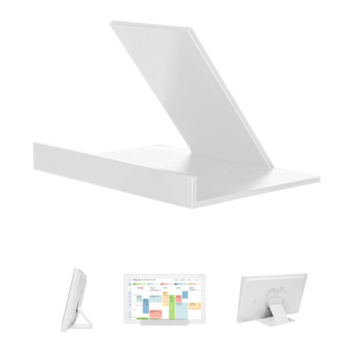 Stand Holder compatible with Skylight Calendar Max 27 Inch Desk, Easy Assembly No Drill Mount, Adjustable Base Display Solution (White)