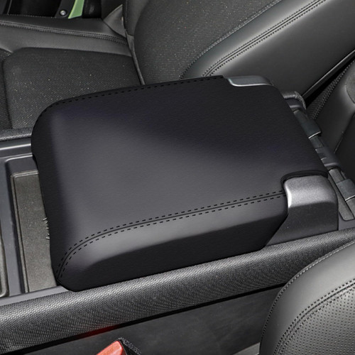 faccaibbg Premium Black Armrest Cover for 2020 2021 2022 2023 2024 Land Rover Defender Accessories Anti-Scratch Wear-Resistant PU Leather Center Console Protector. Easy to Install