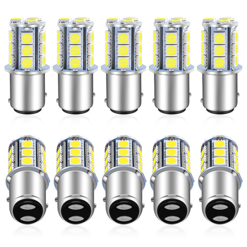 Qoope 1157 LED Bulb White 10PCS 2357 2057 BAY15D 7528 LED Bulbs Replacement