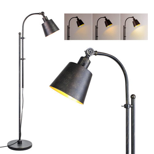 LALISU Industrial Floor Lamps Rustic Farmhouse Floor Lamps for Living Rooms