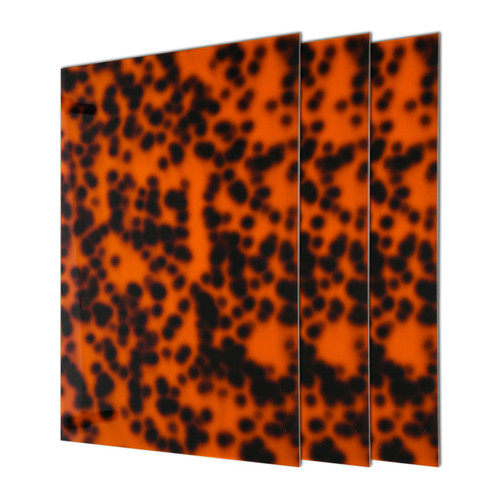 TOEPODO Tortoise Shell Cast Acrylic Sheets 1/8 Thick Acrylic Leopard Pattern Opaque Plastic Panels for Laser Cutting DIY Crafts/Home Deco (3, Tortoise, 8x12inch)
