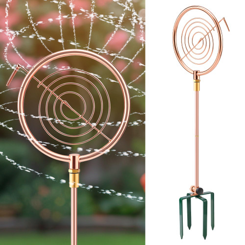 ElectricWise 34" Ornamental Sprinkler, 360° Rotating, Circle Ring
