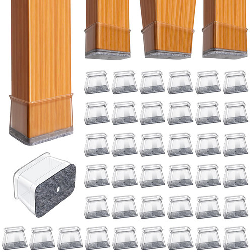 BUMACO 40 Pcs Chair Leg Floor Protectors for Hardwood Floors Anti-Scratch