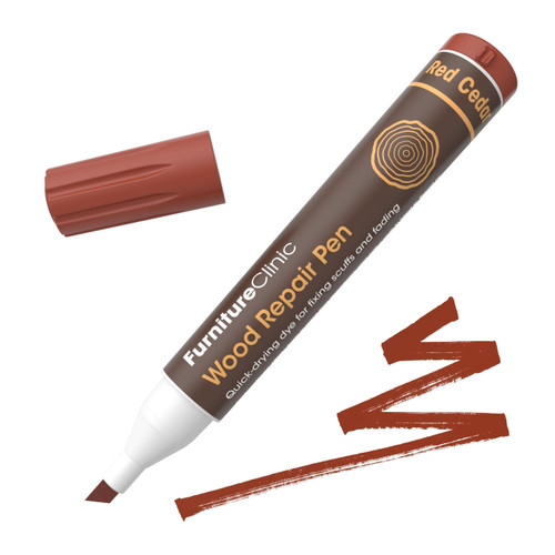 Furniture Clinic Wood Repair Pen - Scratch Repair - Quick Drying - Furniture Touch-Up Marker - for All Types of Wood (Red Cedar)