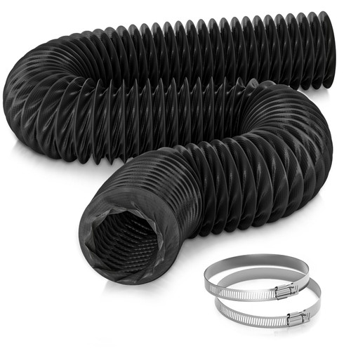 HG Power 75mm Air Ducting Length 2.5m with 2 Clamps for Diesel Heaters