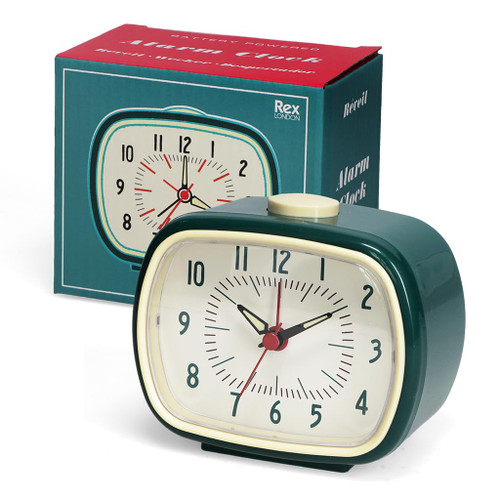 dotcomgiftshop Retro alarm clock - Petrol blue